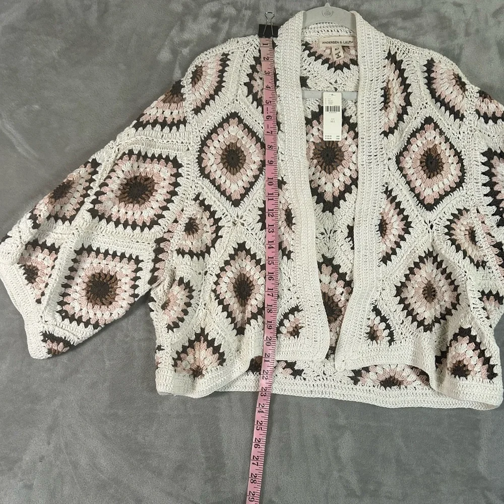 NWT Anthropologie amber crochet cardigan oversized - Picture 10 of 14